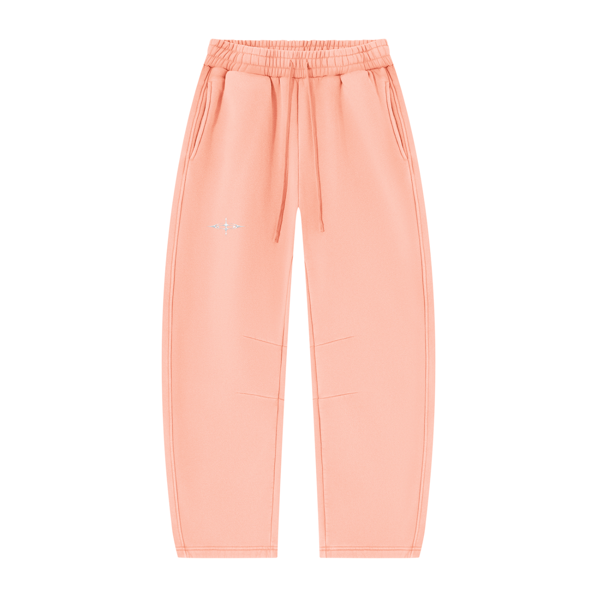 SNDCT White Barrel-Leg Fleece Sweatpants