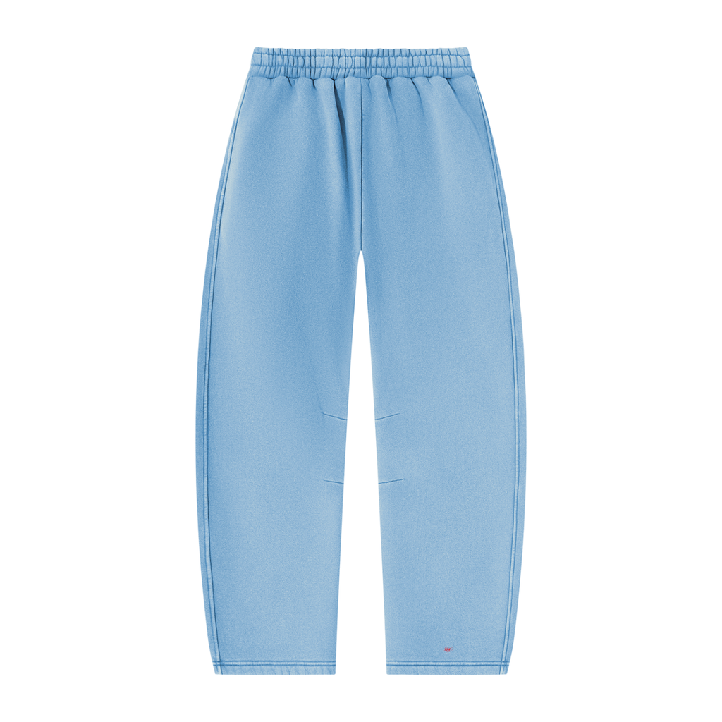 SNDCT White Barrel-Leg Fleece Sweatpants