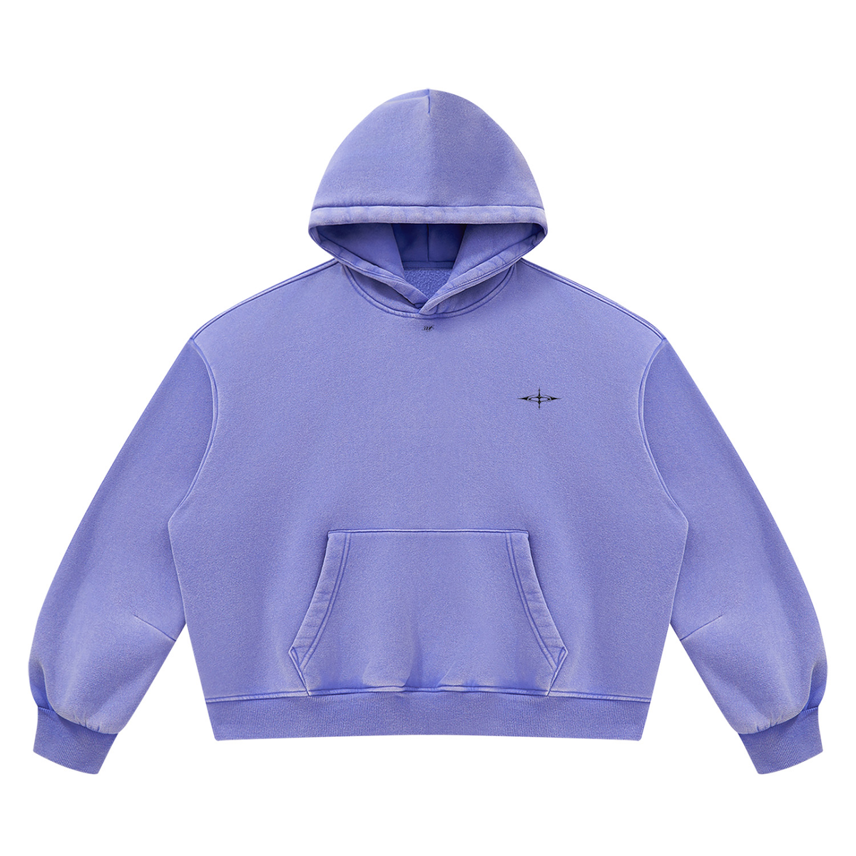 SNDCT Black Boxy Fleece Hoodie