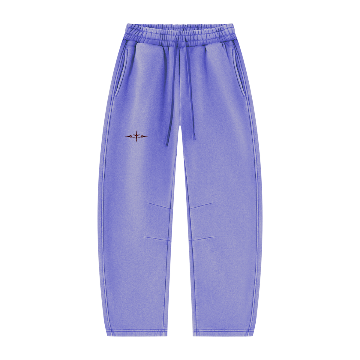 SNDCT White Barrel-Leg Fleece Sweatpants