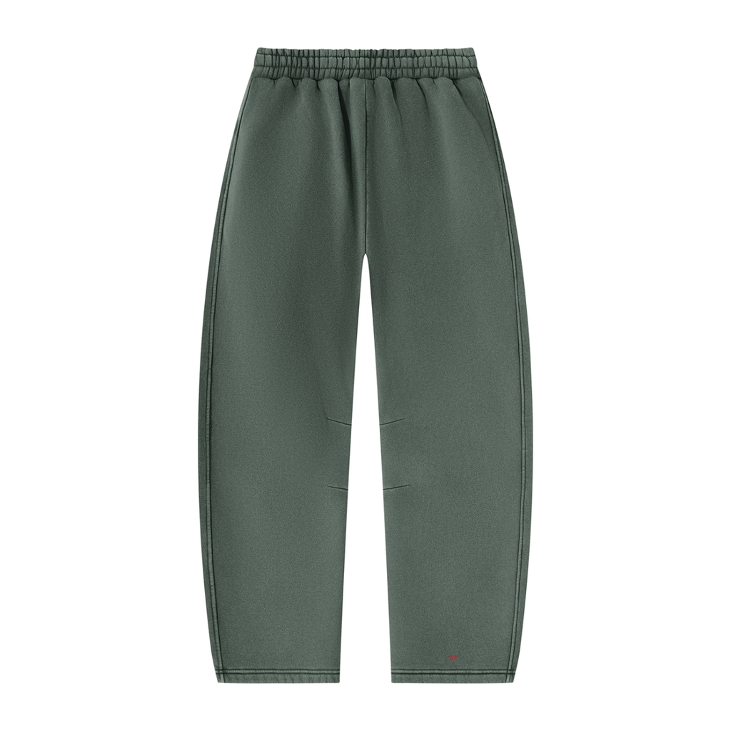 SNDCT White Barrel-Leg Fleece Sweatpants