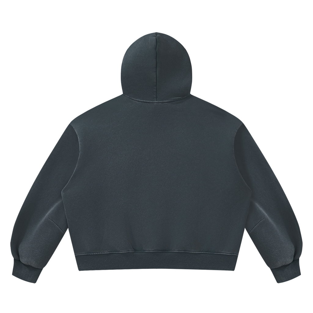 SNDCT Black Boxy Fleece Hoodie