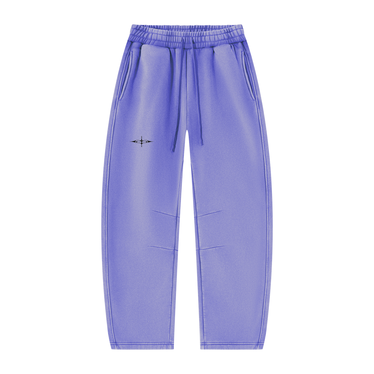 SNDCT White Barrel-Leg Fleece Sweatpants