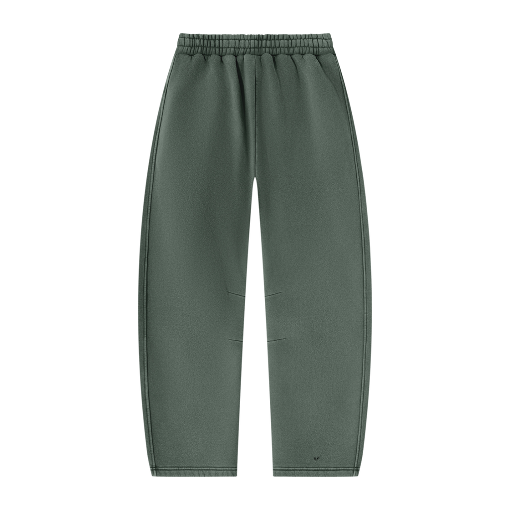 SNDCT White Barrel-Leg Fleece Sweatpants