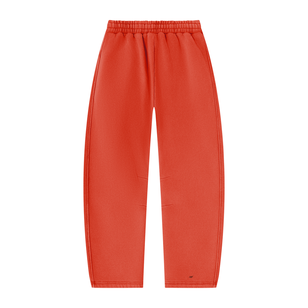 SNDCT White Barrel-Leg Fleece Sweatpants