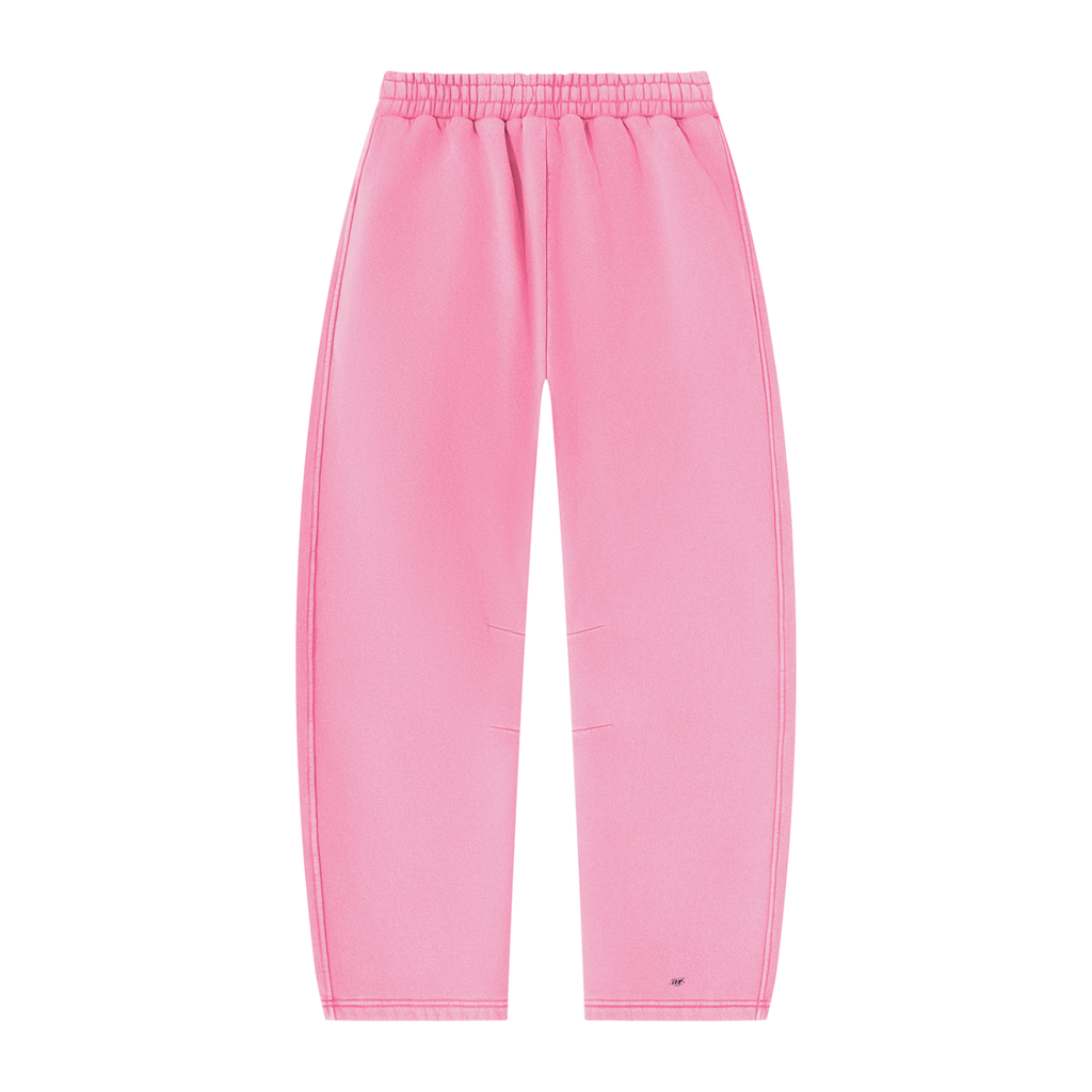 SNDCT White Barrel-Leg Fleece Sweatpants