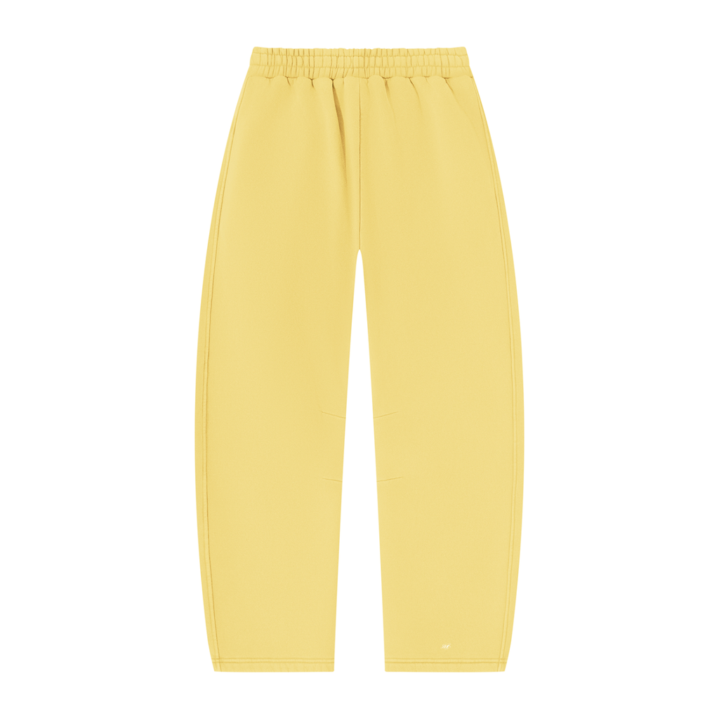 SNDCT White Barrel-Leg Fleece Sweatpants