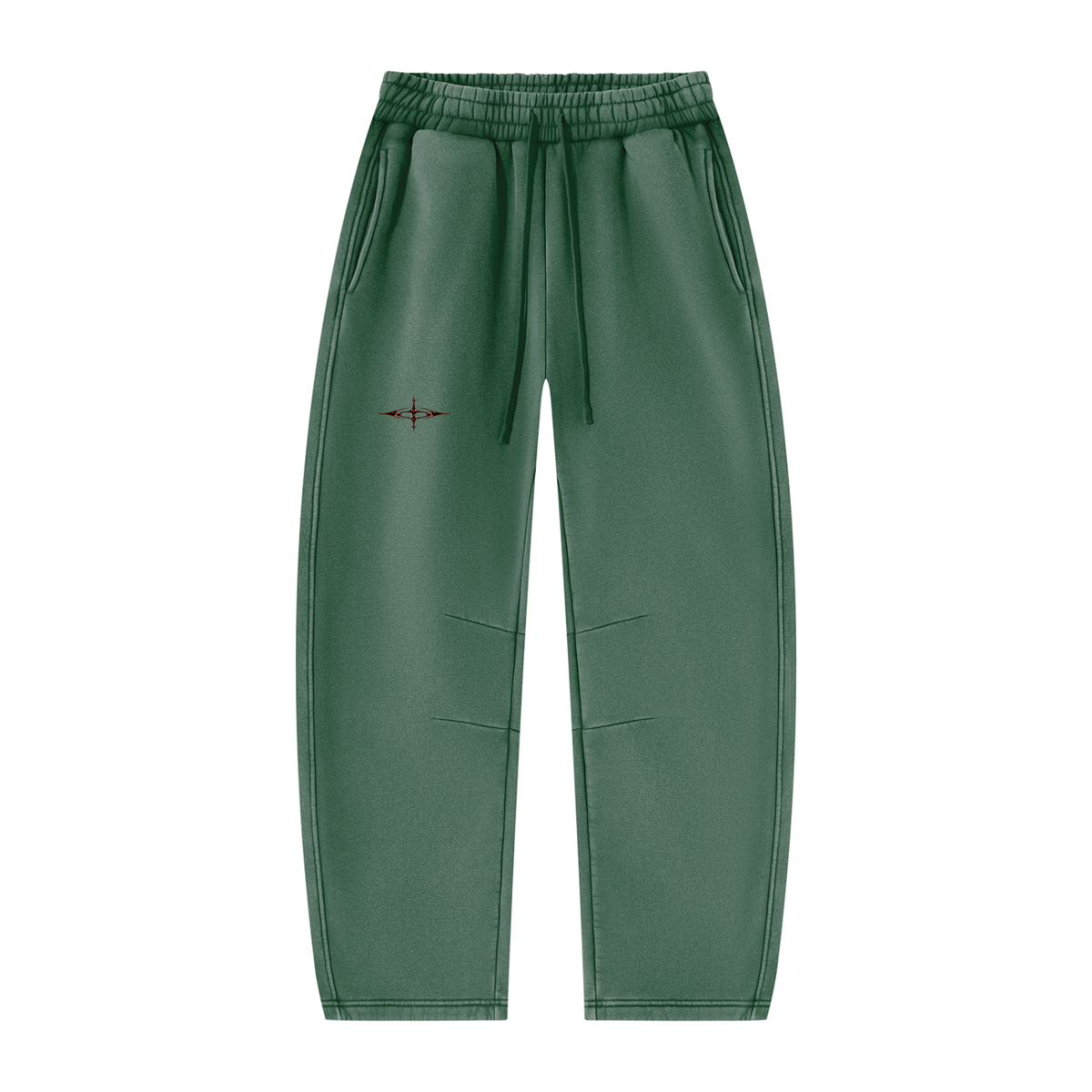 SNDCT White Barrel-Leg Fleece Sweatpants