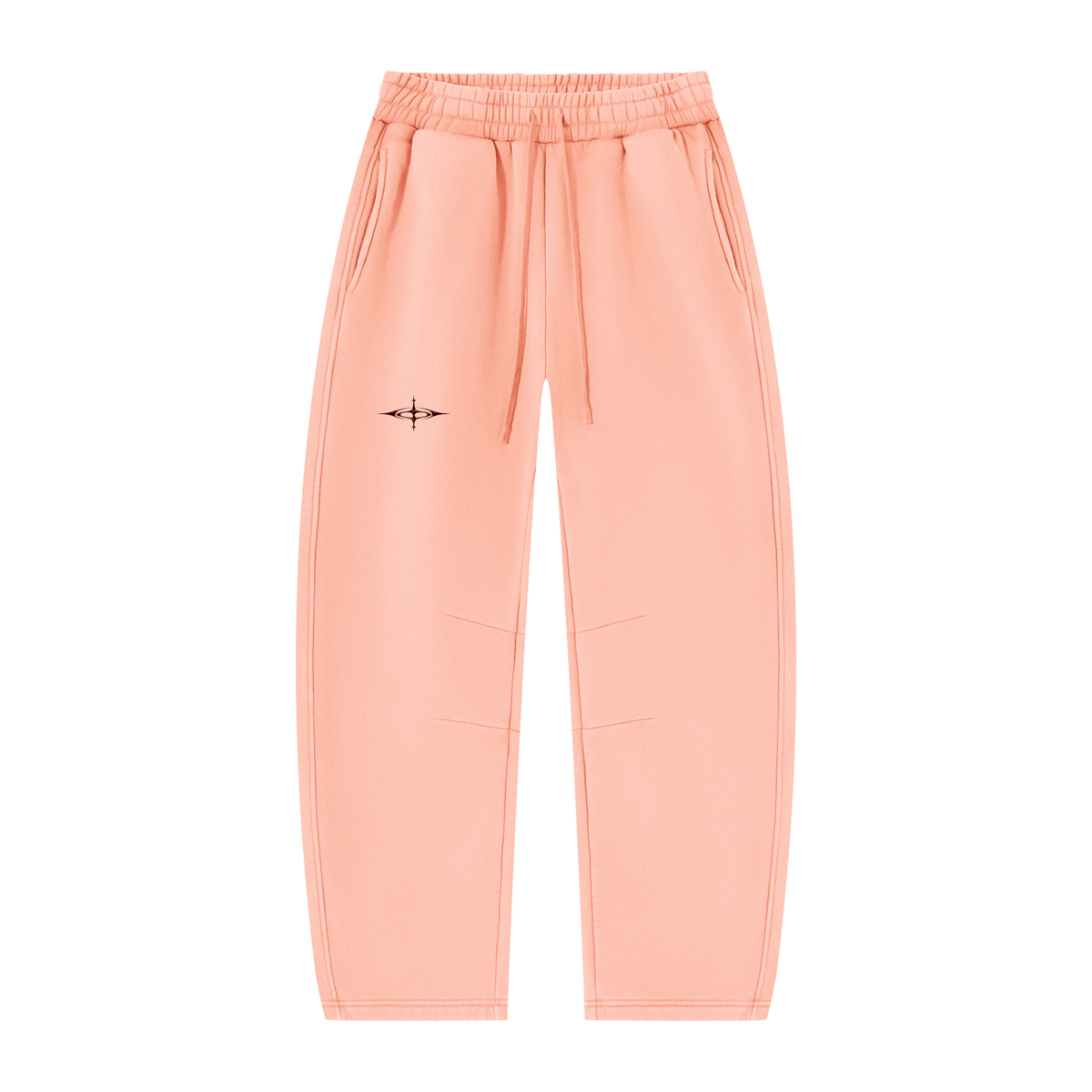 SNDCT White Barrel-Leg Fleece Sweatpants