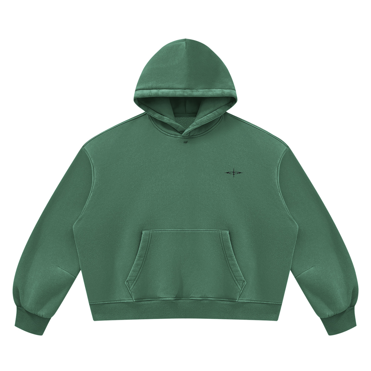 SNDCT Black Boxy Fleece Hoodie