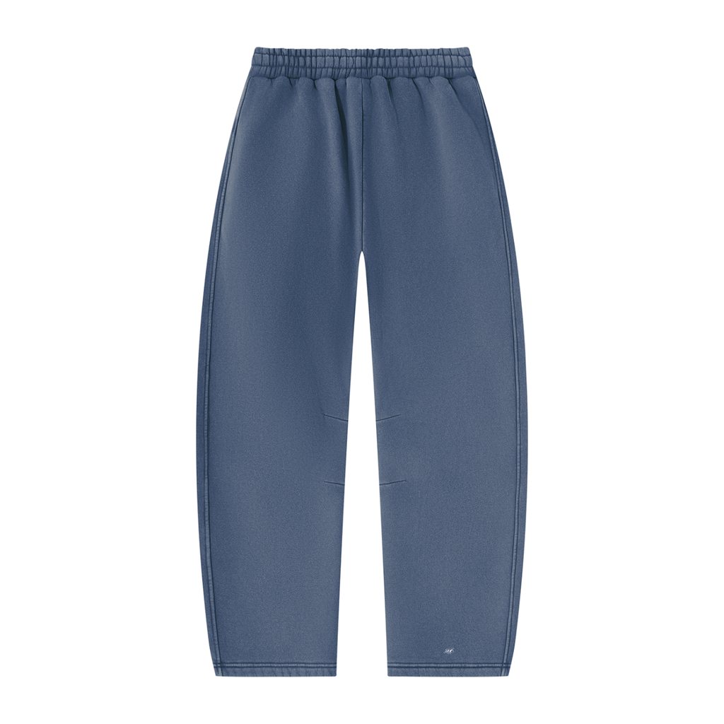 SNDCT White Barrel-Leg Fleece Sweatpants