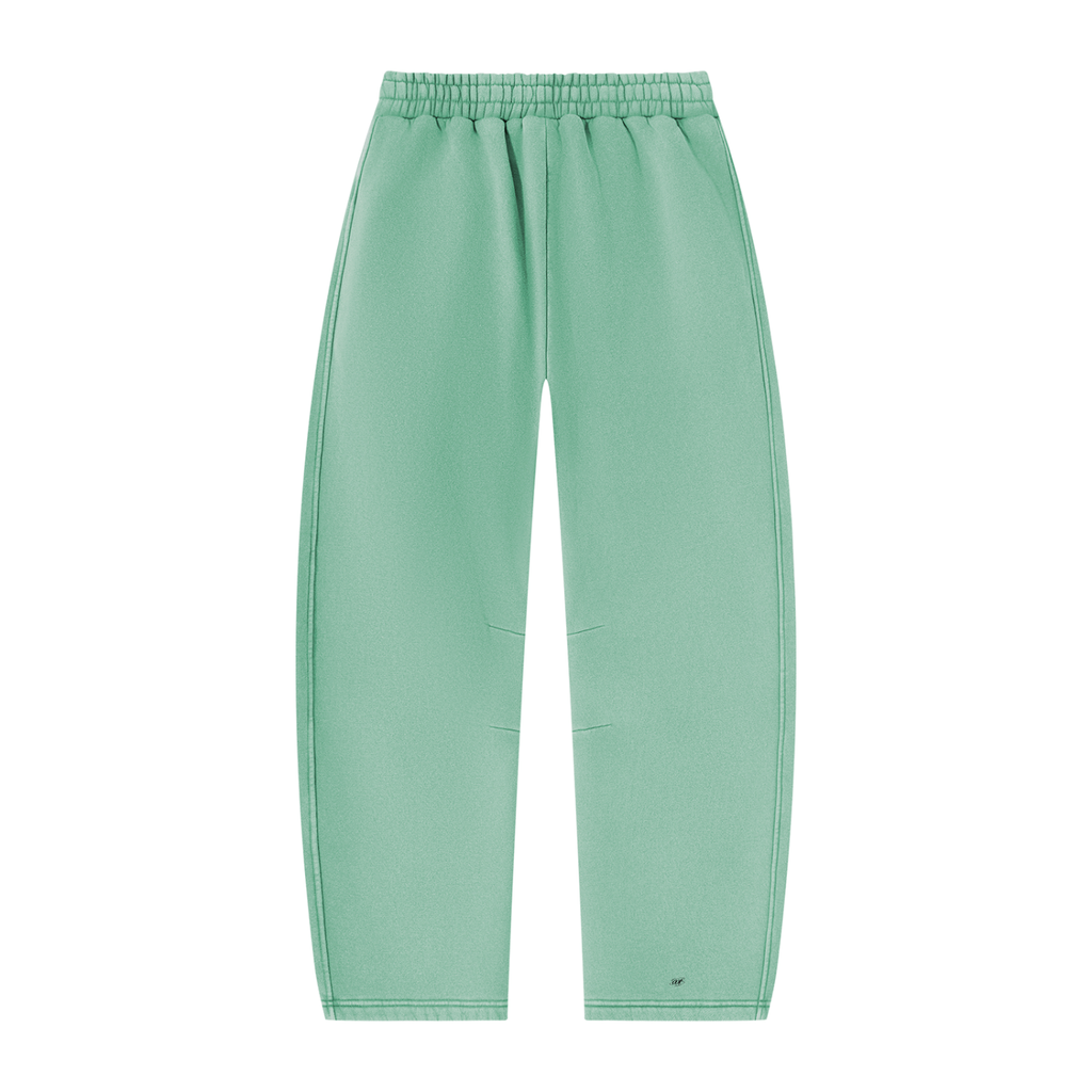 SNDCT White Barrel-Leg Fleece Sweatpants