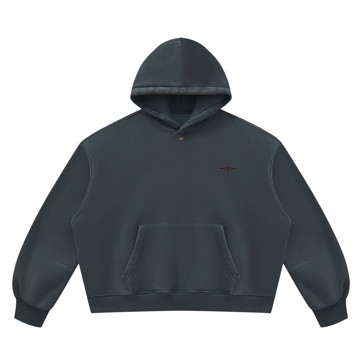 SNDCT Black Boxy Fleece Hoodie
