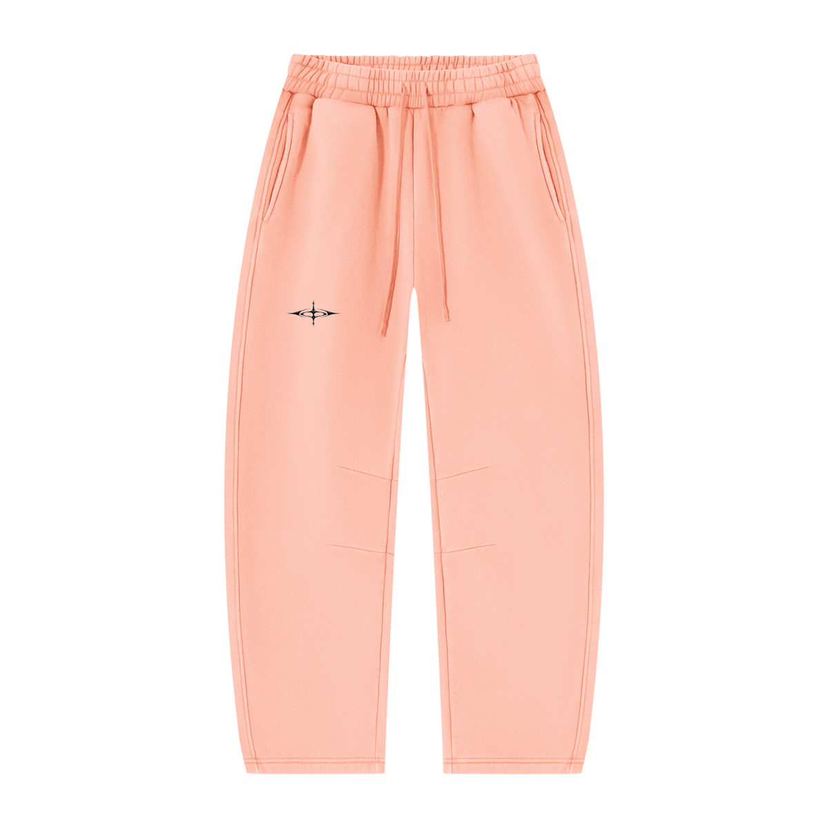 SNDCT White Barrel-Leg Fleece Sweatpants