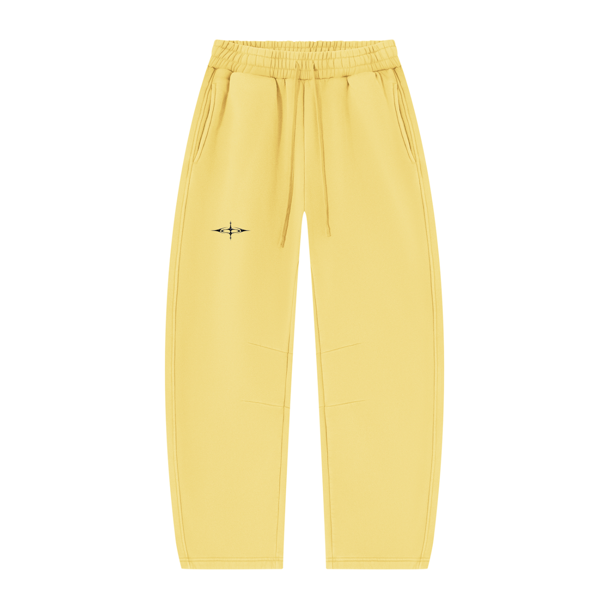 SNDCT White Barrel-Leg Fleece Sweatpants