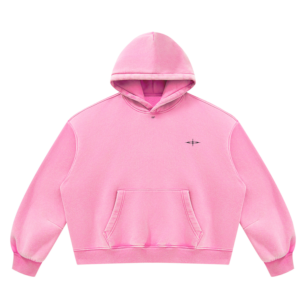 SNDCT Black Boxy Fleece Hoodie