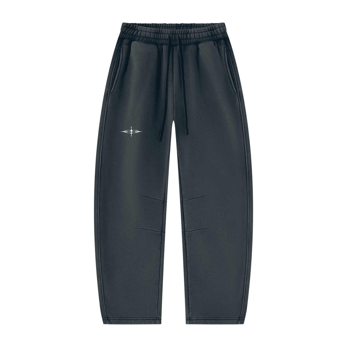 SNDCT White Barrel-Leg Fleece Sweatpants