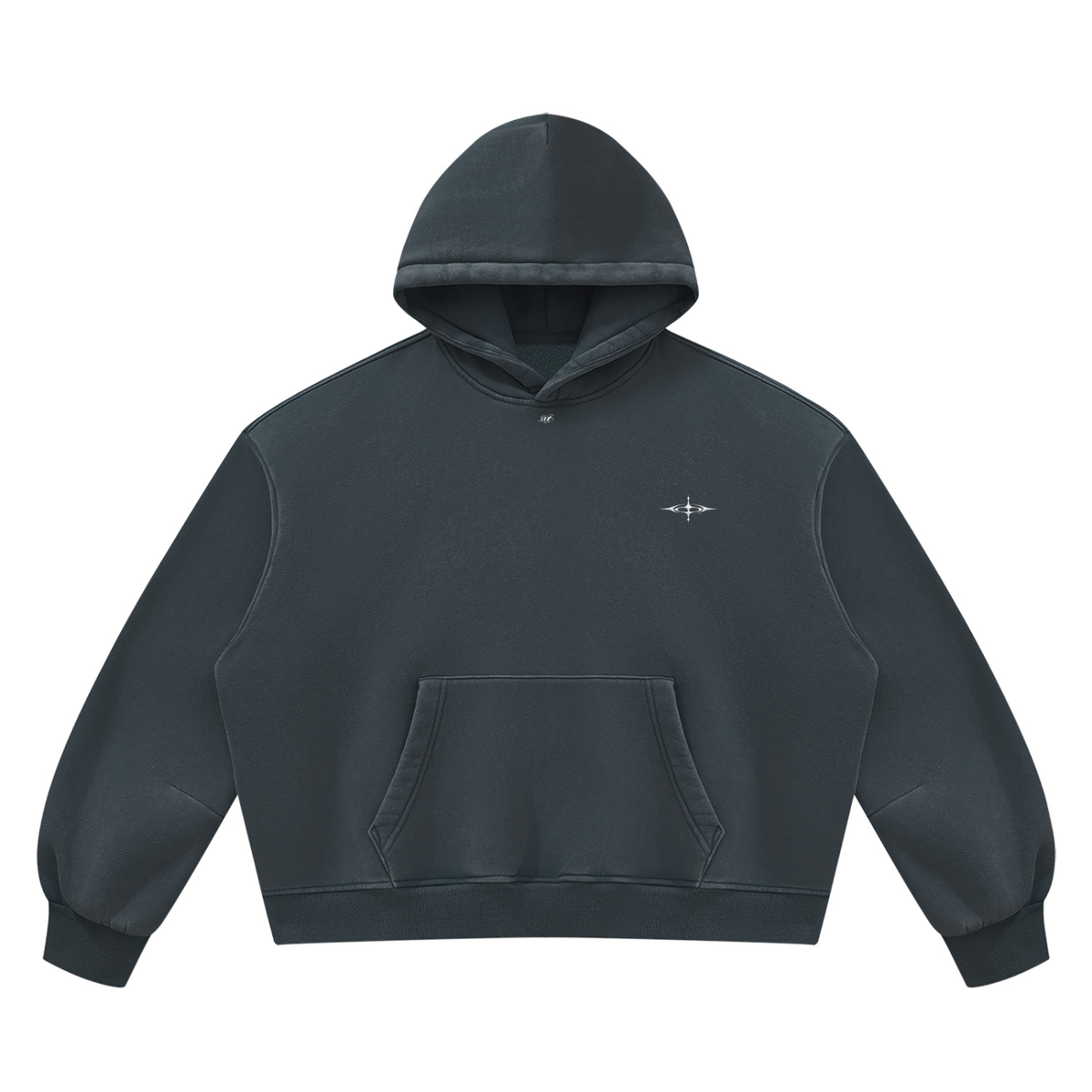 SNDCT Black Boxy Fleece Hoodie