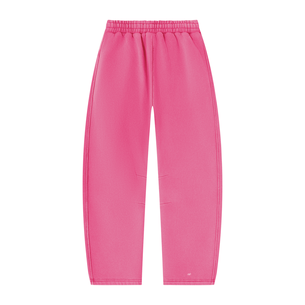 SNDCT White Barrel-Leg Fleece Sweatpants
