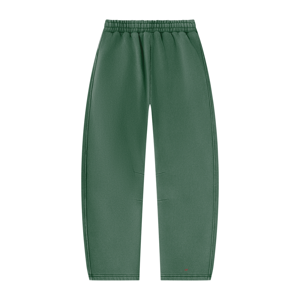 SNDCT White Barrel-Leg Fleece Sweatpants