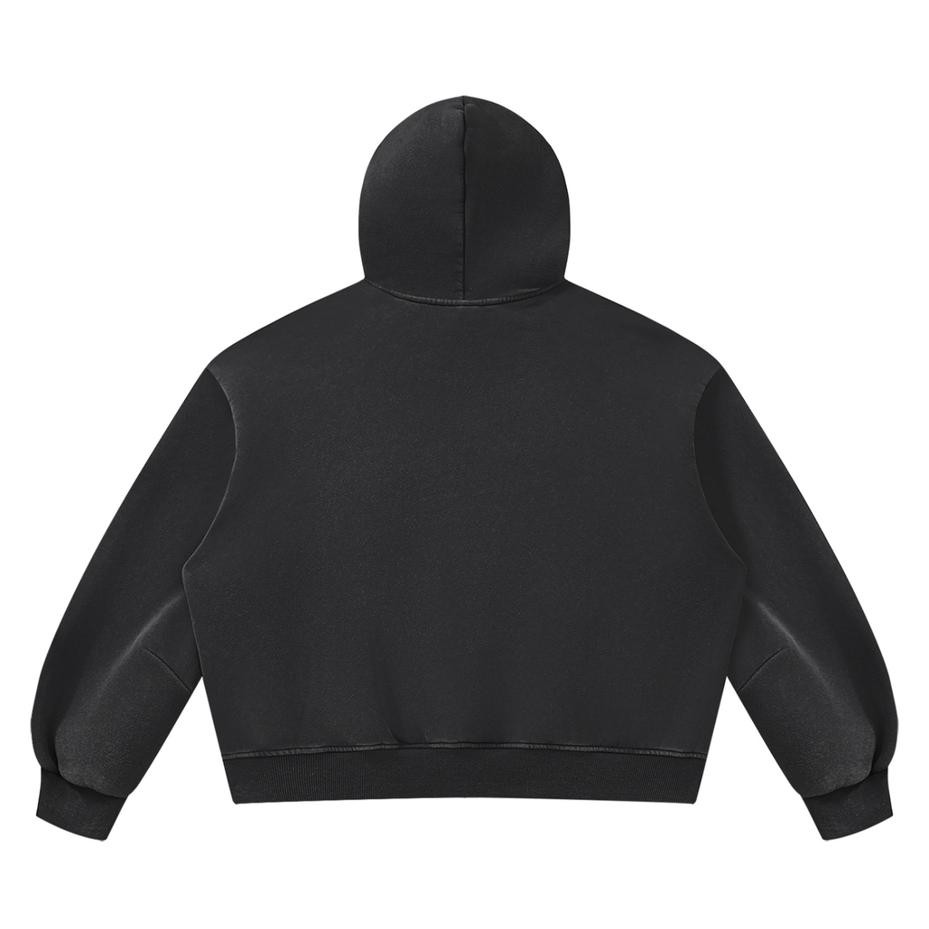 SNDCT Black Boxy Fleece Hoodie