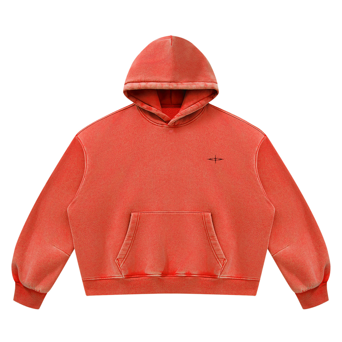 SNDCT Black Boxy Fleece Hoodie