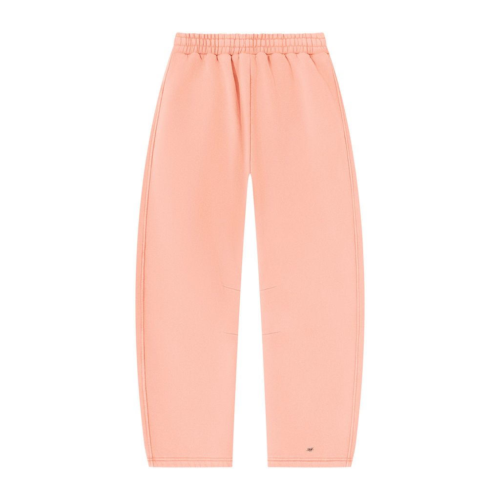 SNDCT White Barrel-Leg Fleece Sweatpants
