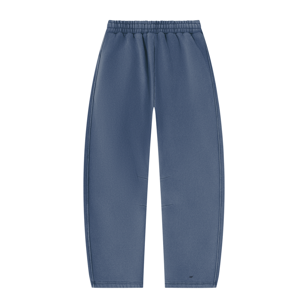 SNDCT White Barrel-Leg Fleece Sweatpants