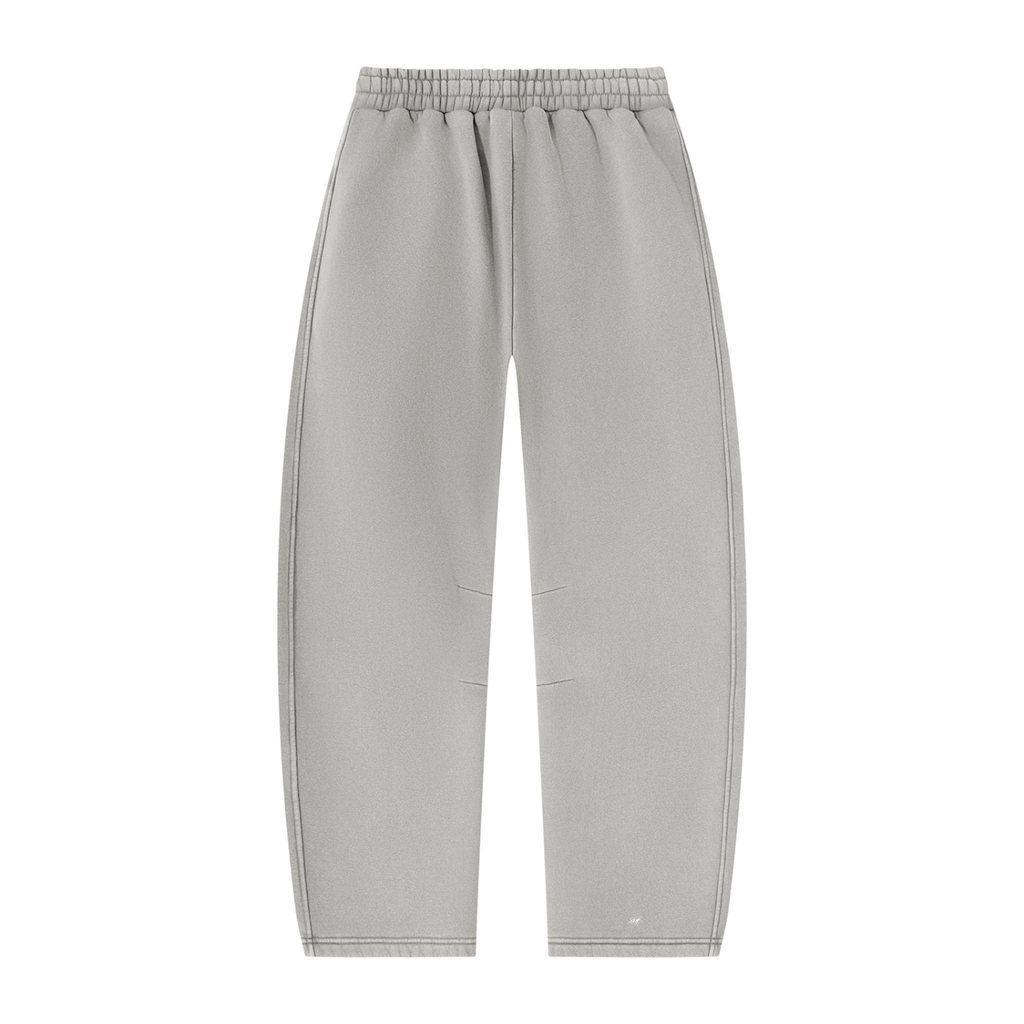 SNDCT White Barrel-Leg Fleece Sweatpants