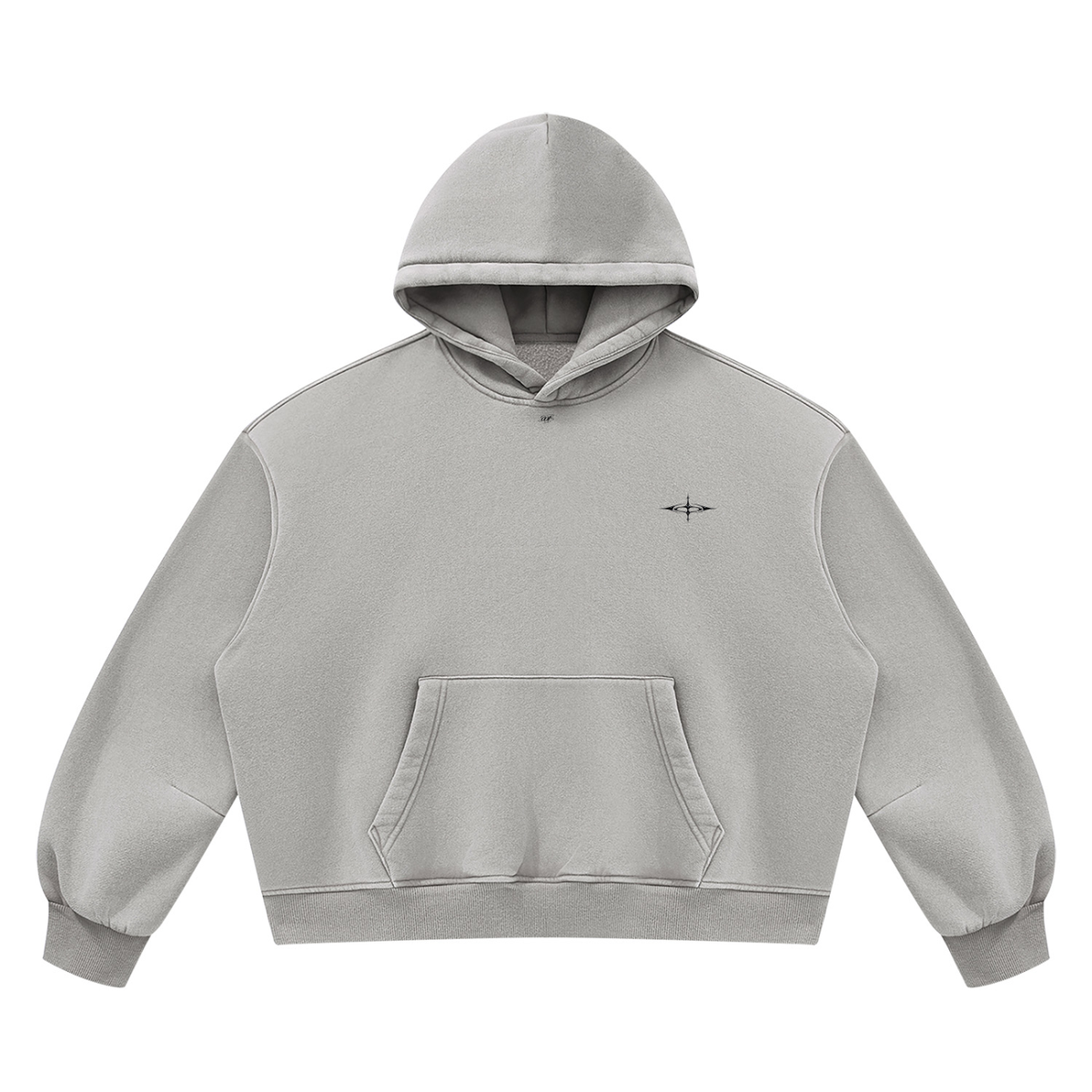 SNDCT Black Boxy Fleece Hoodie