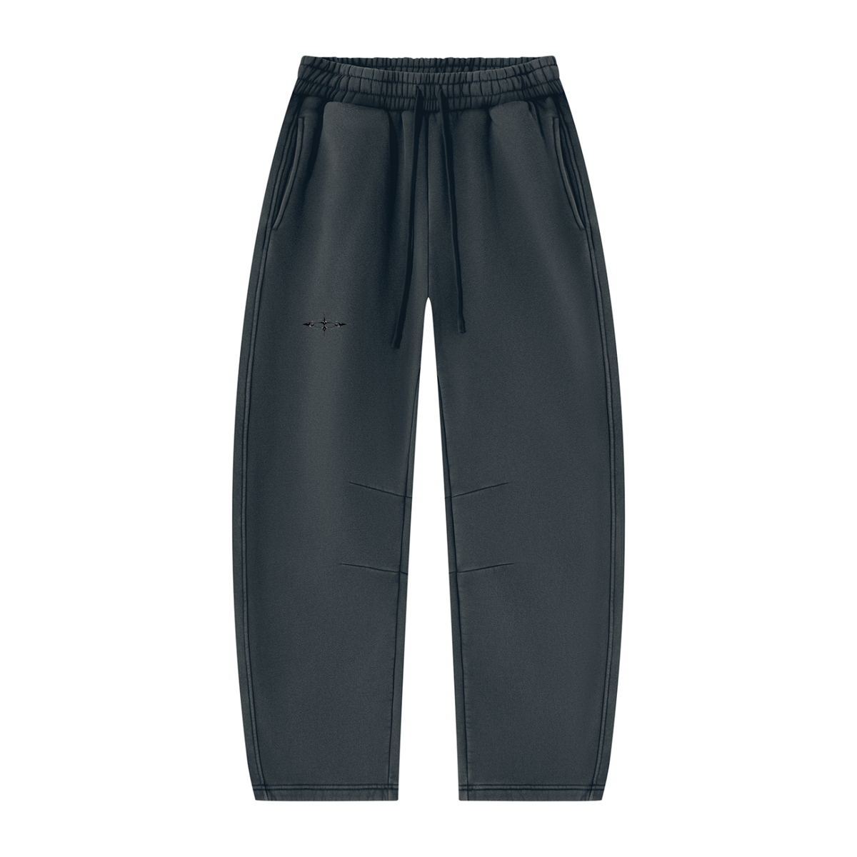 SNDCT White Barrel-Leg Fleece Sweatpants