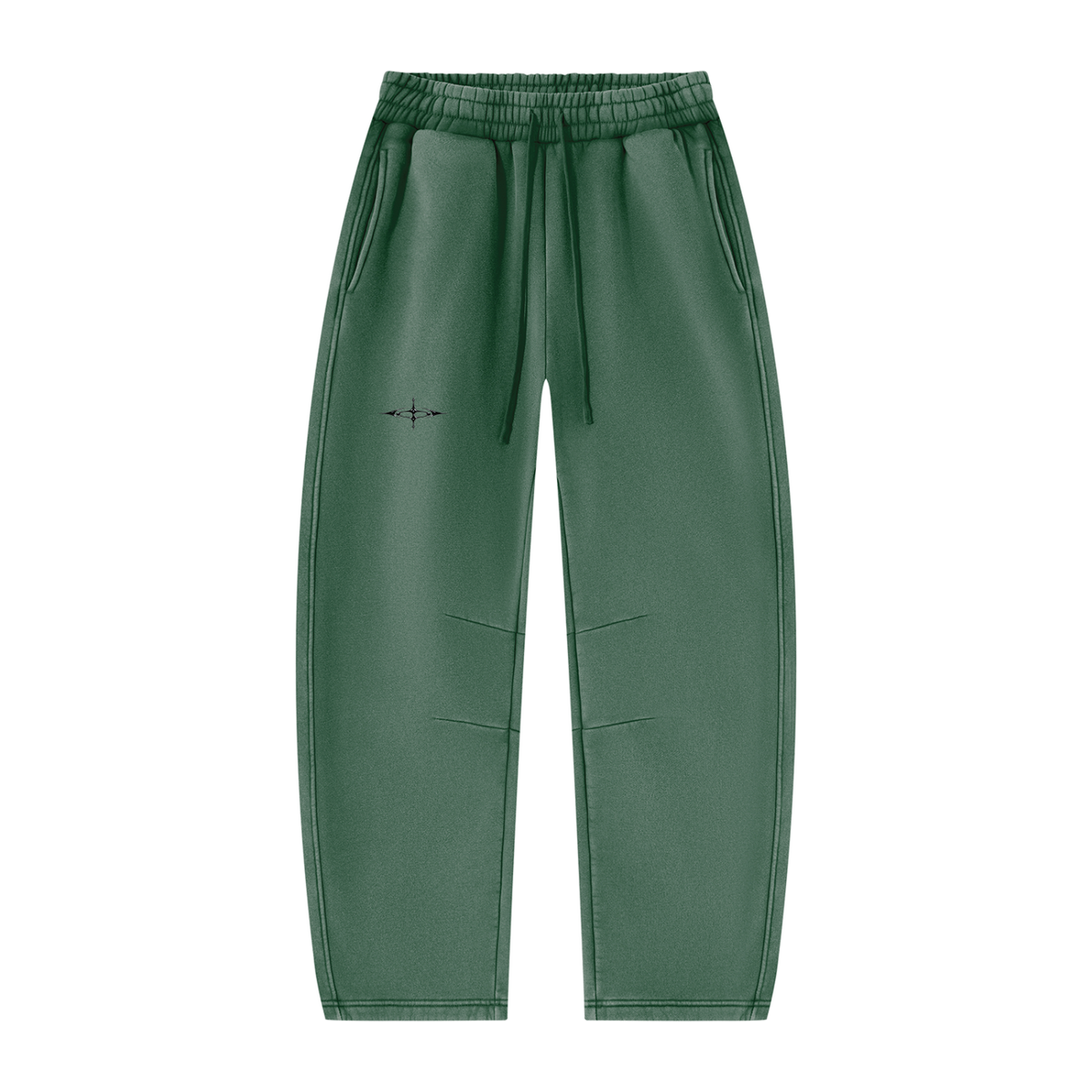 SNDCT White Barrel-Leg Fleece Sweatpants