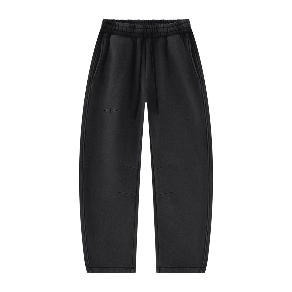SNDCT White Barrel-Leg Fleece Sweatpants