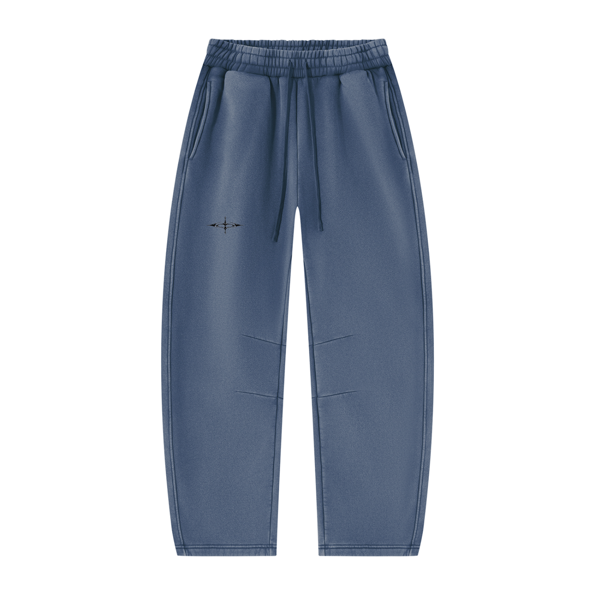 SNDCT White Barrel-Leg Fleece Sweatpants