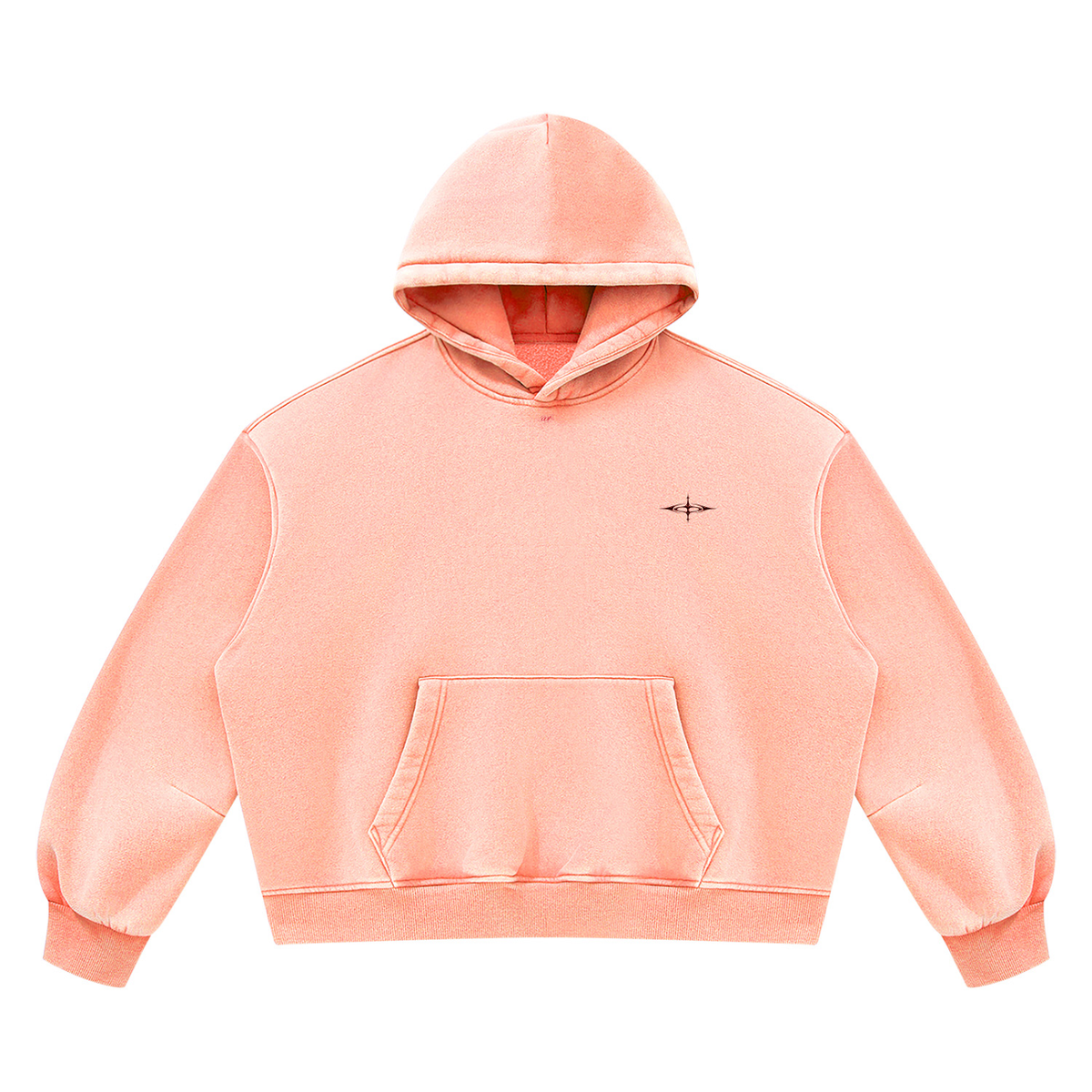 SNDCT Black Boxy Fleece Hoodie